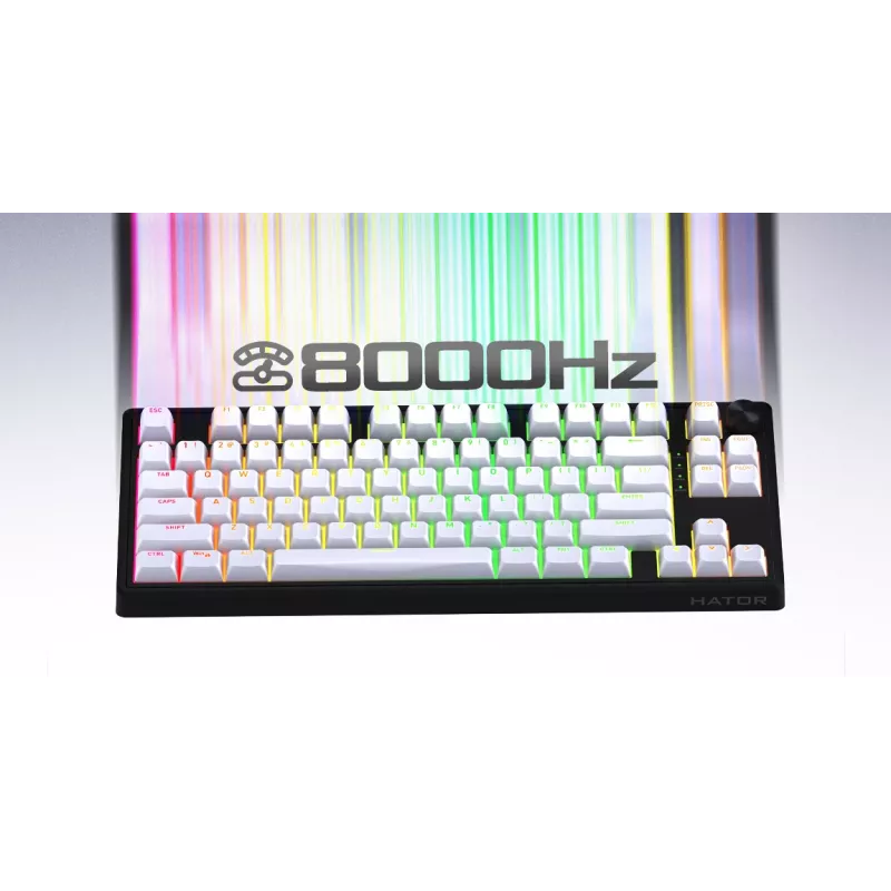 HATOR Skyfall 80 MAG ULTRA 8K Tastiera Gaming USB QWERTY US-English nero, bianco