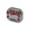 Custodia Samsung Keith Haring Slickback per Galaxy Buds3 Pro rossa trasparente