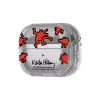 Custodia Samsung Keith Haring Slickback per Galaxy Buds3 Pro rossa trasparente