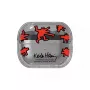 Custodia Samsung Keith Haring Slickback per Galaxy Buds3 Pro rossa trasparente