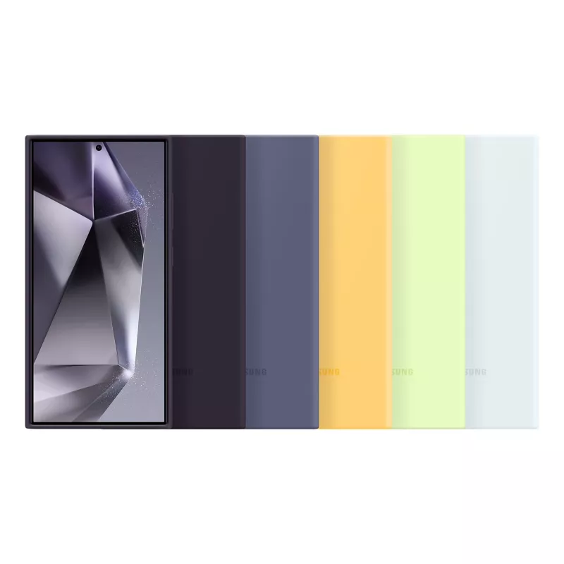 Custodia in silicone Samsung Galaxy S24 Ultra Viola Monocromatico