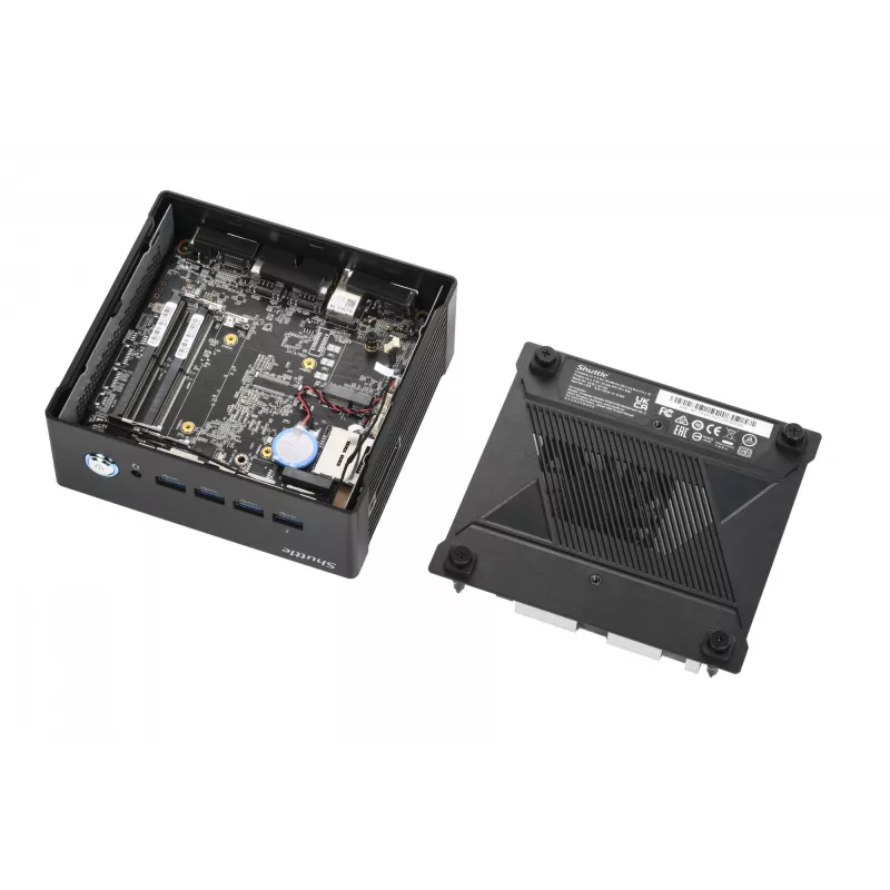 Shuttle Nano PC NT10H9, Intel Core Ultra 9 185H, grafica Intel Arc, 2xHDMI, 2xUSB 4.0 (DP), 2x2,5 Gbit LAN, incl. VESA funzionamento continuo 24/7