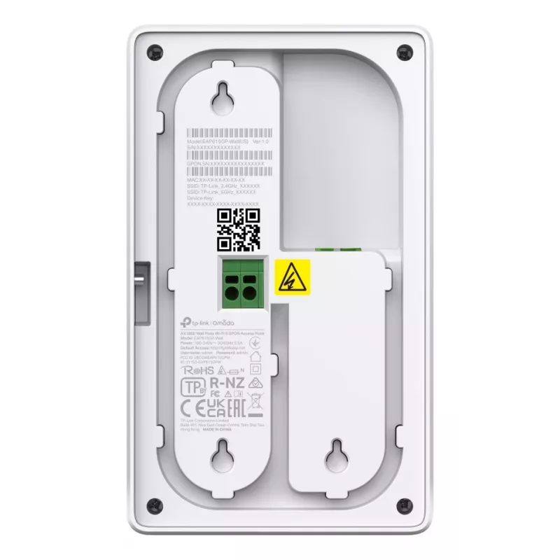 TP-Link Omada EAP625GP-WALL access point wireless 1201 Mbit/s bianco Power over Ethernet (PoE)