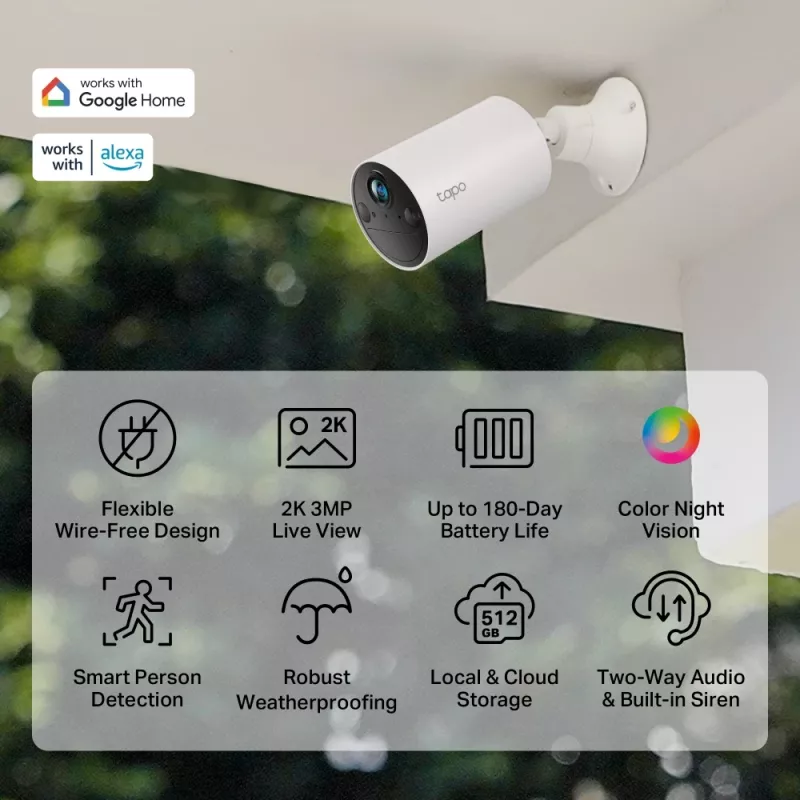 Telecamera di videosorveglianza IP TP-Link Tapo C410 Bullet 2304 x 1296