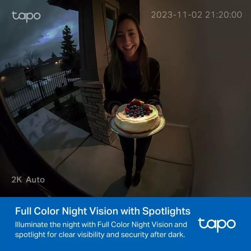 Videocitofono TP-Link Tapo D210 3 MP nero bianco