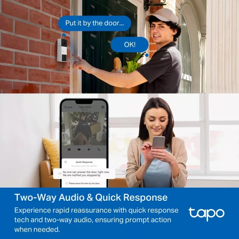 Videocitofono TP-Link Tapo D210 3 MP nero bianco