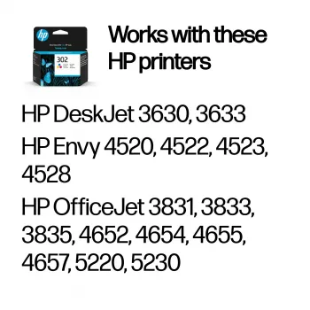 HP 302 cartuccia d'inchiostro originale tricolore, ciano, magenta, giallo, 1 pz., 150 pagine