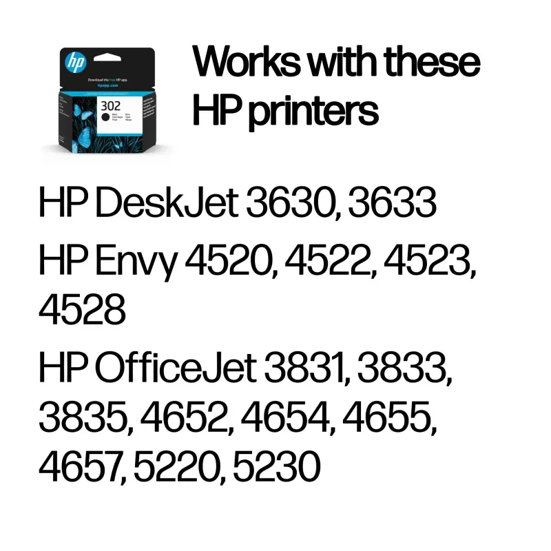 HP 302 cartuccia d'inchiostro originale nera, nero, 1 pz., 170 pagine
