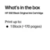 HP 302 cartuccia d'inchiostro originale nera, nero, 1 pz., 170 pagine