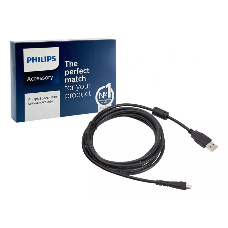 Philips 1 X per SpeechMike III cavo USB 2,4 m USB A nero