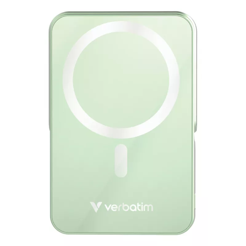 Verbatim Charge 'n' Go powerbank wireless magnetica con supporto – 10000 mAh verde