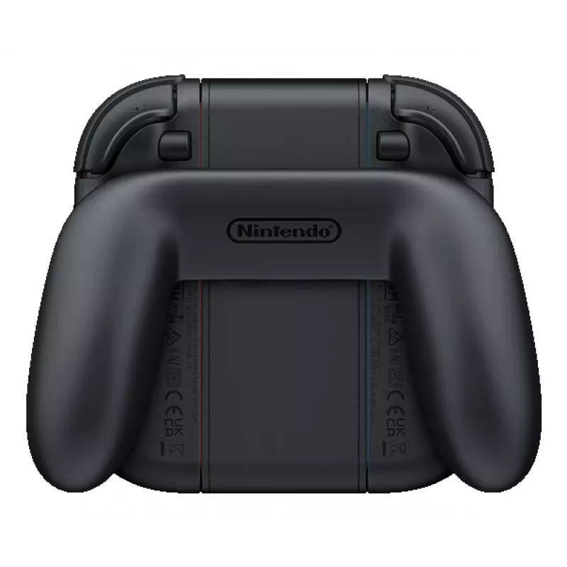 Nintendo Joy-Con 2 impugnatura di ricarica, Nintendo Switch 2, impugnatura controller, nero, trasparente, plastica, Nintendo, Joy-Con 2