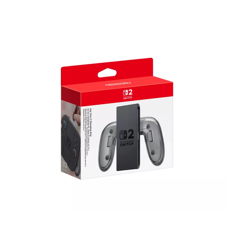 Nintendo Joy-Con 2 impugnatura di ricarica, Nintendo Switch 2, impugnatura controller, nero, trasparente, plastica, Nintendo, Joy-Con 2