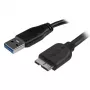 Cavo Micro USB 3.0 sottile StarTech.com - M/M - 2 m (6 ft), 2 m, USB A, Micro-USB B, USB 3.2 Gen 1 (3.1 Gen 1), maschio/maschio, nero