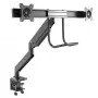 Supporto da tavolo per due monitor StarTech.com – supporto VESA ergonomico per doppio monitor per display da 32 pollici (8 kg) – maniglia a barra trasversale per movimento completo sincronizzato – regolabile in altezza – morsetto a C/passaggio