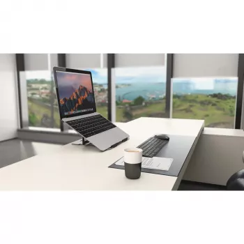 Supporto per laptop Kensington Easy Riser in alluminio, supporto per laptop, argento, alluminio, silicone, acciaio, 40,6 cm (16 pollici), 5 kg, 86 - 118 mm