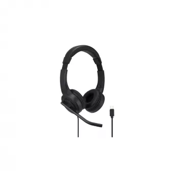 Cuffie on-ear Kensington H1000 USB-C, con cavo, chiamate/musica, 20 – 20000 Hz, 190 g, cuffie, nero