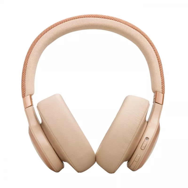 JBL Live 770NC cuffie wireless con archetto chiamate/musica Bluetooth sabbia