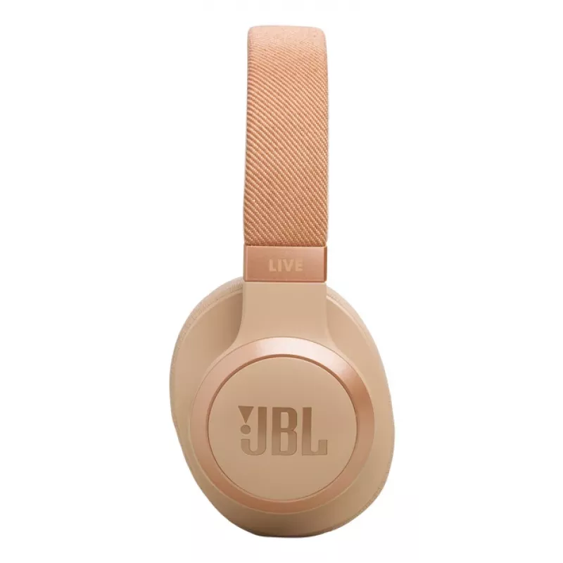 JBL Live 770NC cuffie wireless con archetto chiamate/musica Bluetooth sabbia