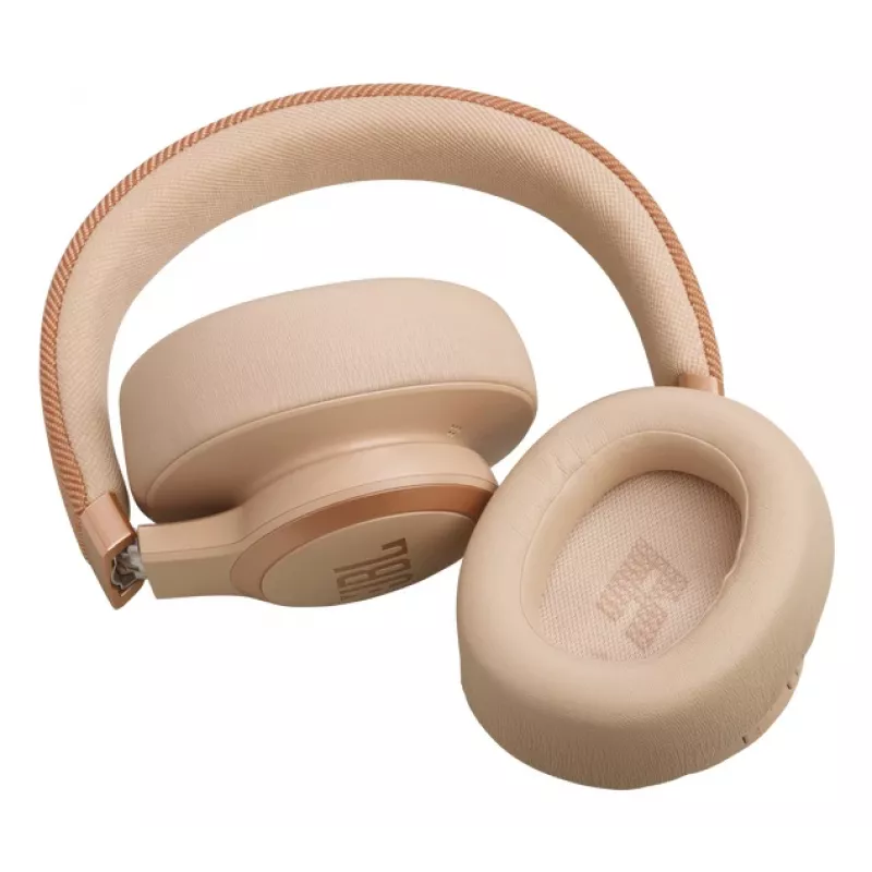 JBL Live 770NC cuffie wireless con archetto chiamate/musica Bluetooth sabbia