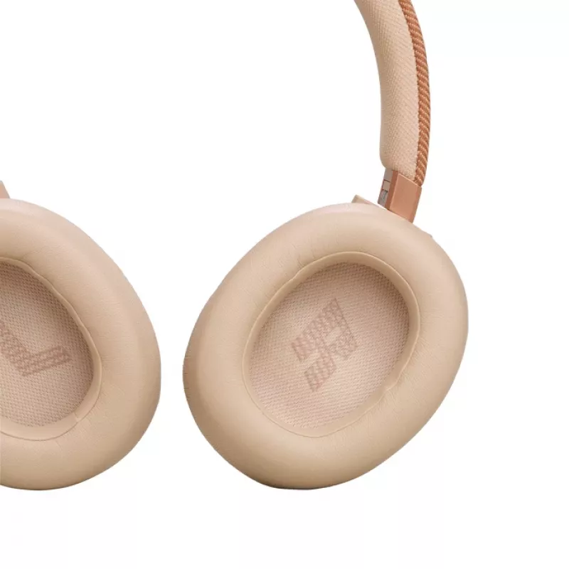 JBL Live 770NC cuffie wireless con archetto chiamate/musica Bluetooth sabbia
