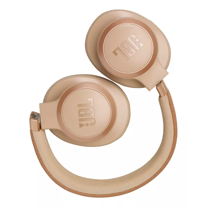 JBL Live 770NC cuffie wireless con archetto chiamate/musica Bluetooth sabbia