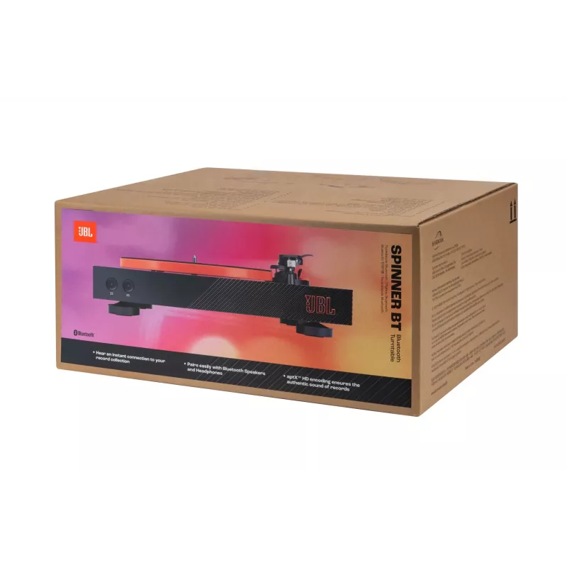 JBL Spinner BT giradischi a trasmissione a cinghia nero, arancione