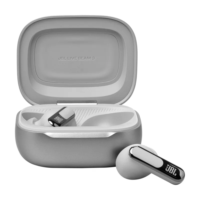 JBL Live Beam 3 cuffie wireless in-ear chiamate/musica/sport/quotidiano Bluetooth argento