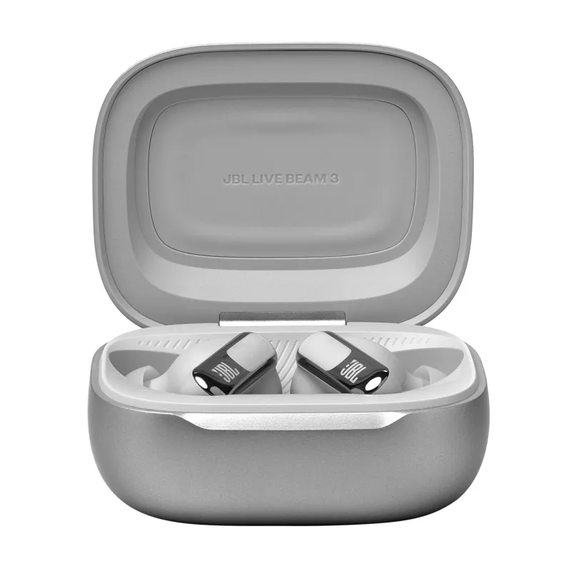 JBL Live Beam 3 cuffie wireless in-ear chiamate/musica/sport/quotidiano Bluetooth argento