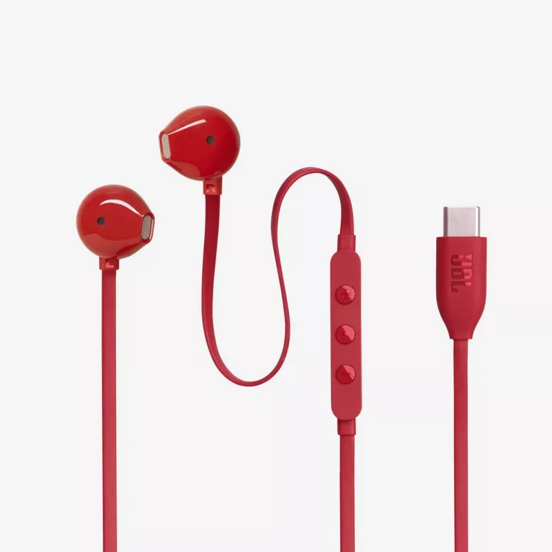 JBL Tune 305C Headset con filo In-Ear Chiamate/Musica USB Type-C Rosso