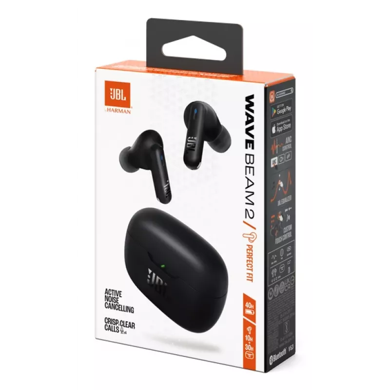 JBL Wave Beam 2 Headset Wireless In-Ear Chiamate/Musica Bluetooth Nero