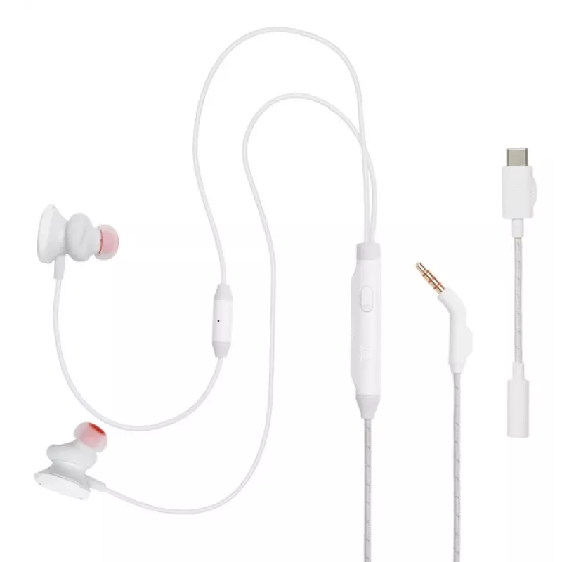 JBL Quantum 50C Headset con filo In-Ear Gaming Bianco