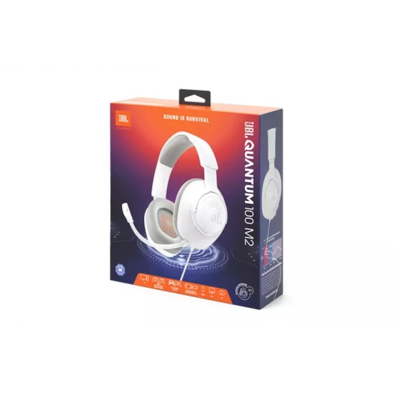 JBL Quantum 100M2 Headset con filo Archetto Gaming Bianco