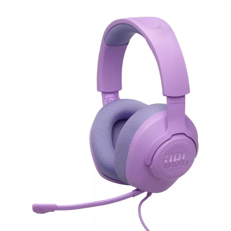 Headset gaming over-ear con filo JBL Quantum 100M2 — circumaurale, 20–20000 Hz, cavo 1,2 m, viola