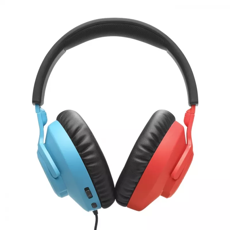 JBL Quantum 100N Headset con filo Archetto Gaming Blu, Rosso