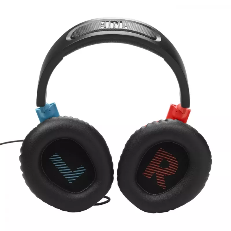 JBL Quantum 100N Headset con filo Archetto Gaming Blu, Rosso