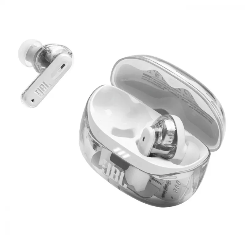 JBL Tune Beam 2 Ghost Edition Headset Wireless In-Ear Musica/Quotidiano Bluetooth Bianco