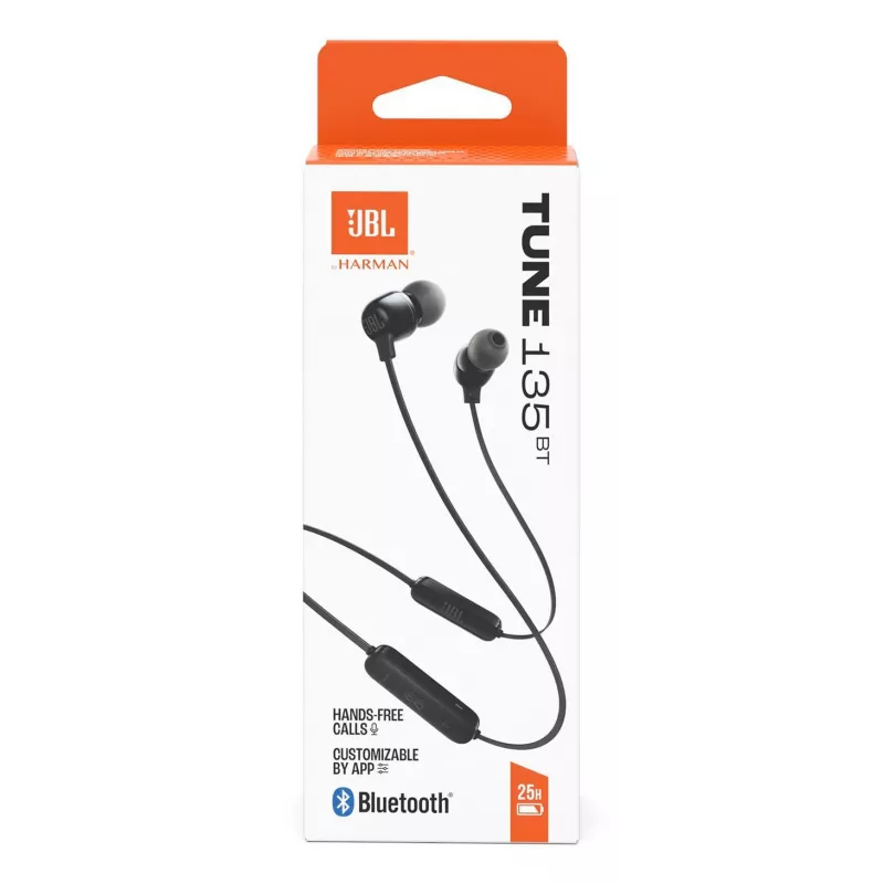 JBL Tune 135BT Headset Wireless In-Ear Chiamate/Musica Bluetooth Nero