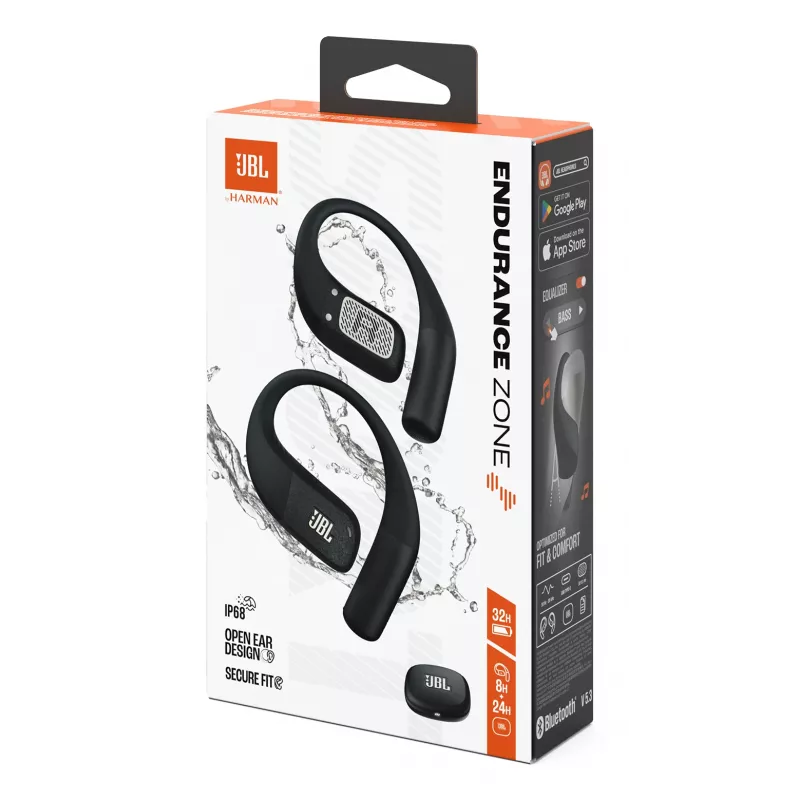 JBL Endurance Zone Headset Wireless Archetto auricolare, Open-ear Sport Bluetooth Nero, Grigio