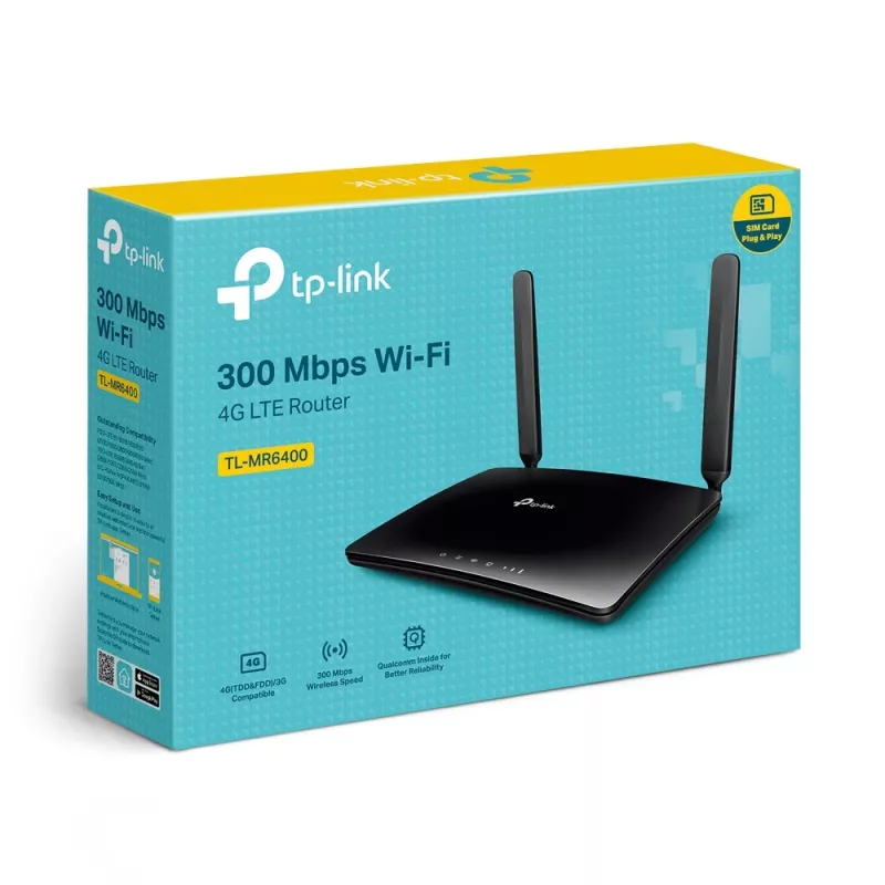 TP-Link TL-MR6400 router Wi-Fi Fast Ethernet single-band (2,4 GHz) 4G nero