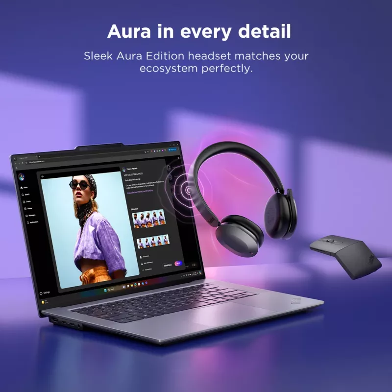 Lenovo 4XD1T60925 cuffie/headset wireless con archetto ufficio/call center USB Type-C Bluetooth grigio