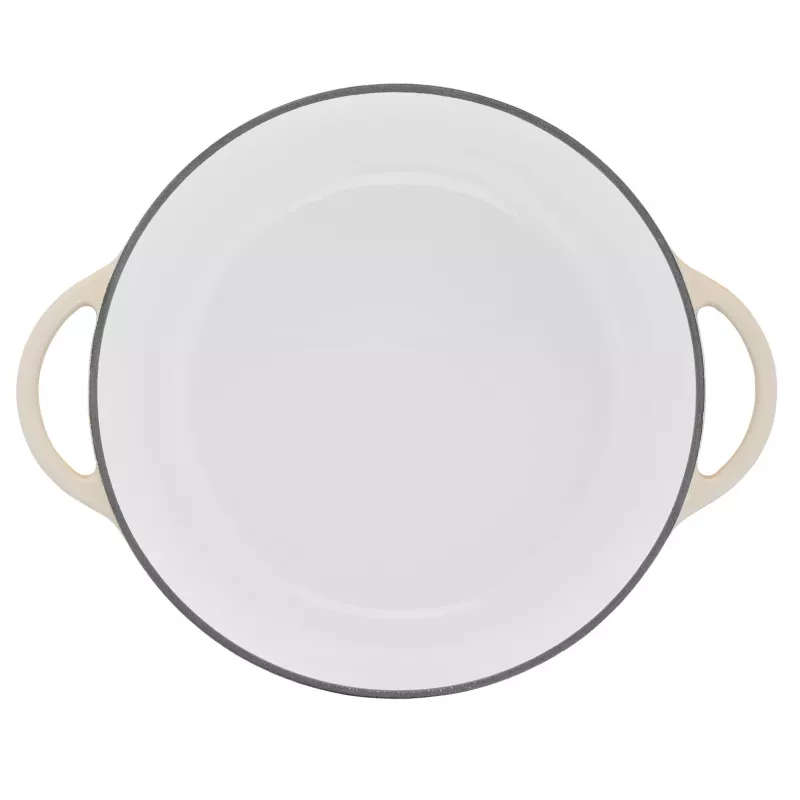 Tefal padella in ghisa da portata LOV E25972, rotonda 3,8 L, 28 cm, beige