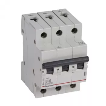 Interruttore automatico Legrand 419171 B25A 3P 6kA – tripolare, curva B, 25 A, potere di interruzione 6 kA
