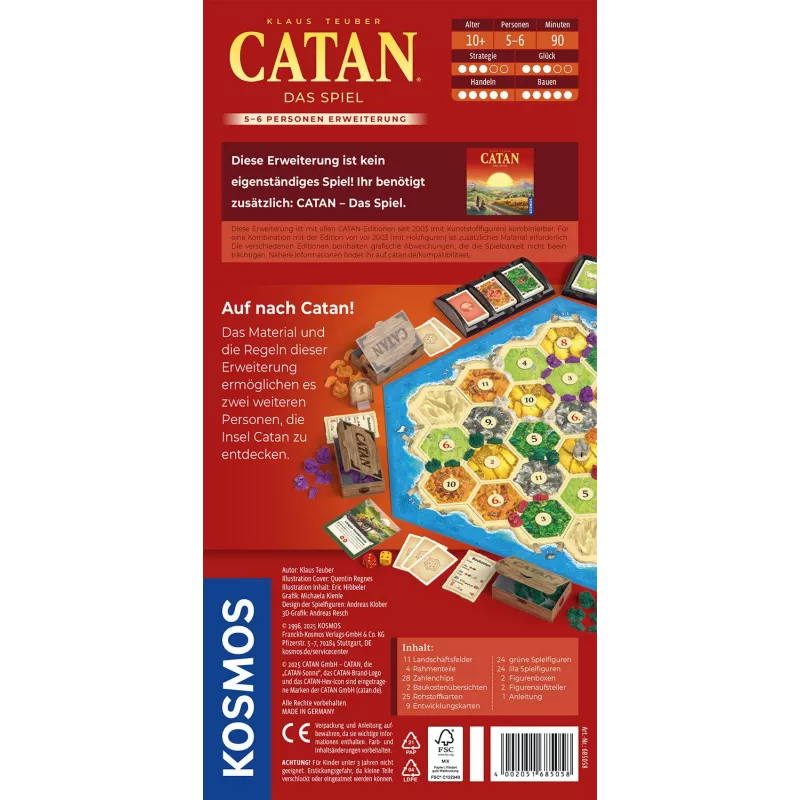 Kosmos CATAN 90 min. gioco di carte strategia