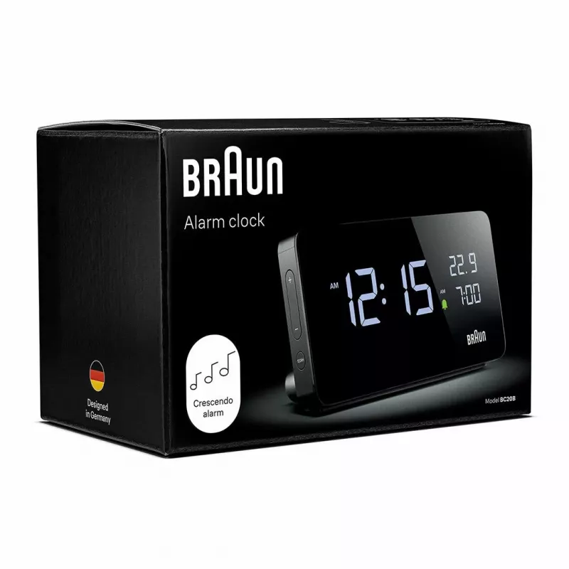 Braun BC20BEU orologio da parete/da tavolo orologio digitale rettangolare nero