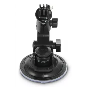 HAMA supporto a ventosa per action cam universale treppiede auto 3D Ø90 mm, carico max 0,3 kg, altezza 5–11 cm