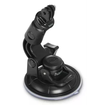 HAMA supporto a ventosa per action cam universale treppiede auto 3D Ø90 mm, carico max 0,3 kg, altezza 5–11 cm