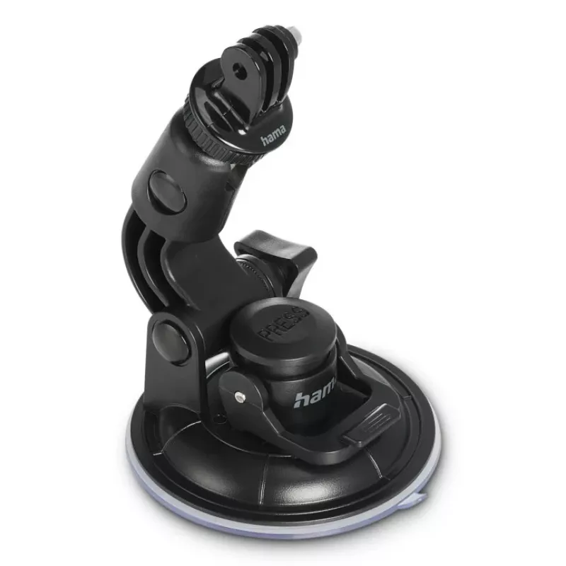 HAMA supporto a ventosa per action cam universale treppiede auto 3D Ø90 mm, carico max 0,3 kg, altezza 5–11 cm