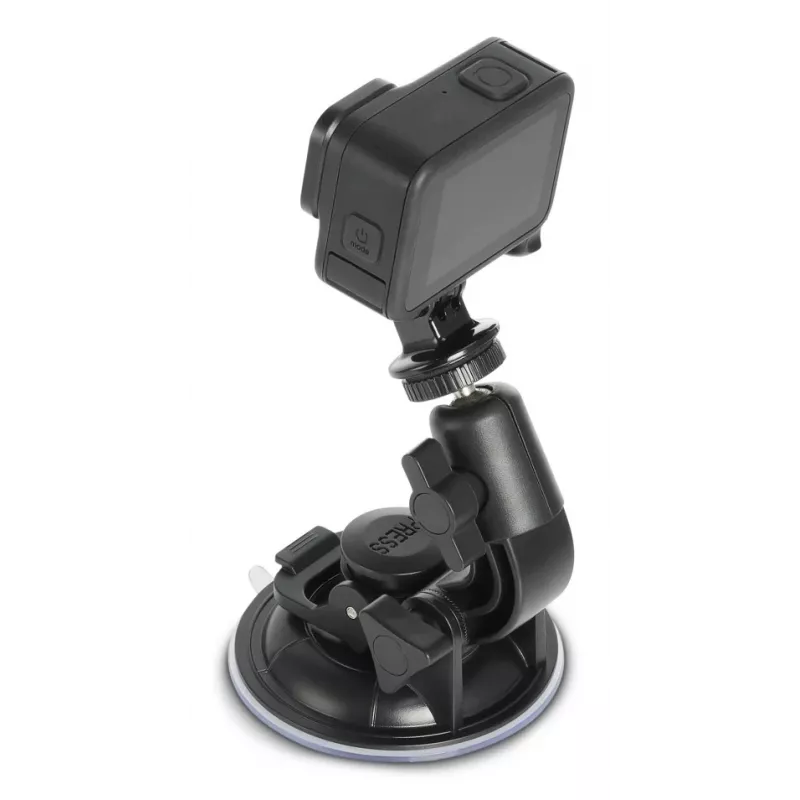 HAMA supporto a ventosa per action cam universale treppiede auto 3D Ø90 mm, carico max 0,3 kg, altezza 5–11 cm
