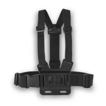 Cinghia pettorale per fotocamera HAMA 00004567 per action cam (compatibile GoPro), nero, supporto pettorale regolabile